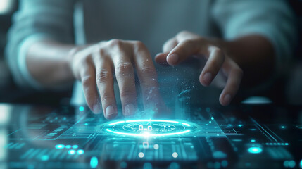 Real estate investment concept. Man touch virtual house icon for analyzing mortgage loan home and insurance real property mortgage. interest rate, Investment planning, business real estate