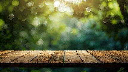 Beautiful blurred spring summer natural background for product presentations. Defocused tree foliage on a bright sunny day.