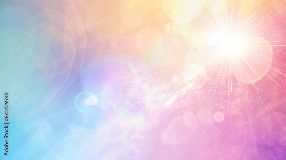 Aufkleber a pastel gradient background with a soft lens flare overlay, exuding a gentle and calming vibe.