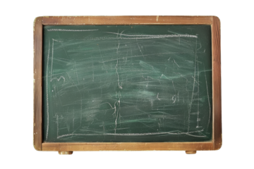 Vintage chalkboard with erased marks, ready for education or message display. Ideal for school, teaching, or nostalgic design concepts.