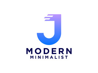 Abstract Initial Letter J Logo.