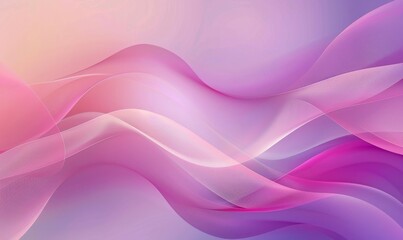 Fototapeta premium An abstract colorful minimalistic geometric background featuring smooth waves and a color transition from purple to pink. Created using AI.