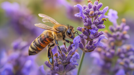 Bee, insect, pollinator, nature, honeybee, honey, close-up, macro, pollen, yellow and black, nectar, flora, spring, summer, wildlife, environment, ecology, biodiversity, sustainability, ecosystem