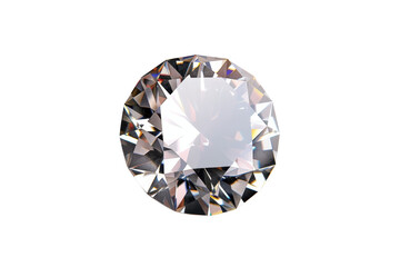 High-quality image of a brilliant, round-cut diamond gemstone, sparkling with precision and clarity, perfect for jewelry and luxury design.