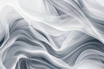 Obraz premium AI-generated abstract white and gray background for presentation and design with wavy lines.