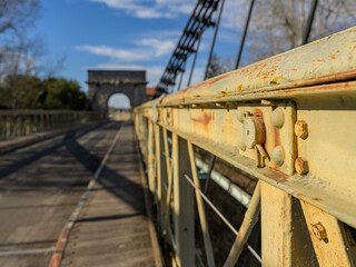 Pont De Fourques on a sunny day in springtime
