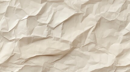 Obraz premium White crumpled paper texture background for design with copy space for text or image.
