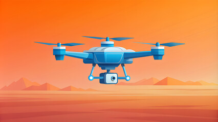 Fototapeta premium drone being powered by advanced battery open field