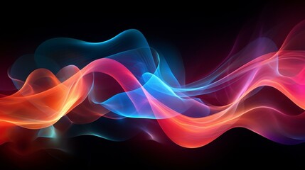 Obraz premium Vibrant abstract wave background for techinspired designs.