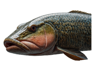 arapaima fish isolated on white