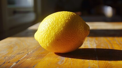 Yellow lemon glistening skin. Generative AI