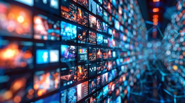 The concept of digital content, a social network service, streaming video. Generative AI.