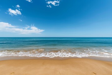 Beach background with natural landscape and a tropical beach that is empty.