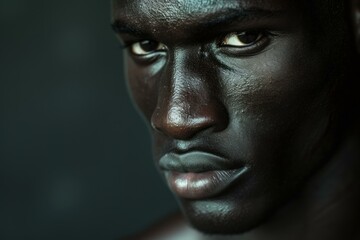 Traditional African male. Model cell fashion. Generate Ai