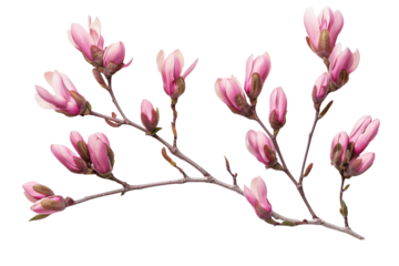 pink buds isolated on transparent background