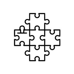 Fototapeta premium Puzzle icon