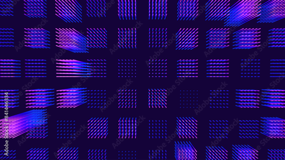 Poster Hi Tech Network Connection Blue Lines Grid. 3D Technology Style Banner Design. Technology Vector Illustration. Futuristic Design for Technology or Science Event.