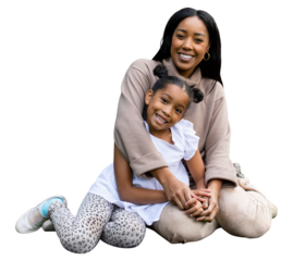 Mother & daughter png sticker, transparent background