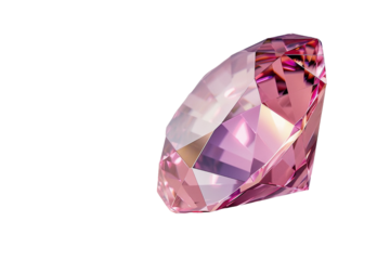 pink diamond isolated on transparent background