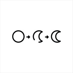 Moon Phases vector icon
