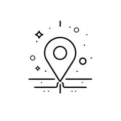 Map icon, direction icon, location icon, pin icon, pointer icon, travel icon, mark icon, marker icon, navigation icon, destination icon, cartography icon, positioning icon, travel destinations icon, a