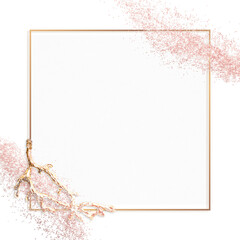 Obraz premium Sparkly frame png on textured background