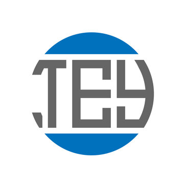 TEY letter logo design on white background. TEY creative initials circle logo concept. TEY letter design.