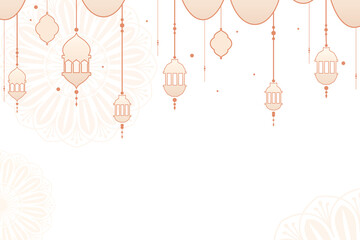 Png lantern background Ramadan and Eid Mubarak concept illustration