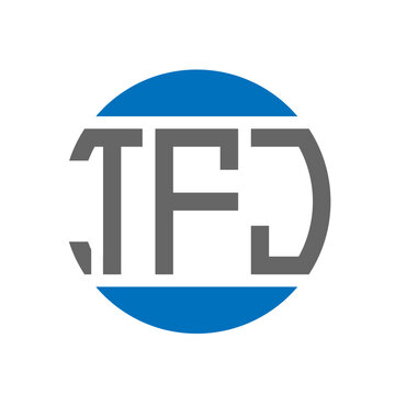 TFJ letter logo design on white background. TFJ creative initials circle logo concept. TFJ letter design.