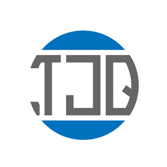 TJQ letter logo design on white background. TJQ creative initials circle logo concept. TJQ letter design.