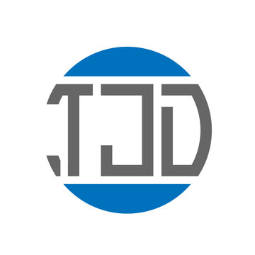 TJD letter logo design on white background. TJD creative initials circle logo concept. TJD letter design.
