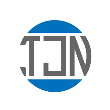 TJN letter logo design on white background. TJN creative initials circle logo concept. TJN letter design.