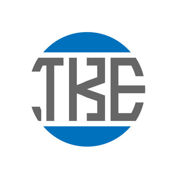 TKE letter logo design on white background. TKE creative initials circle logo concept. TKE letter design.