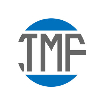 TMF letter logo design on white background. TMF creative initials circle logo concept. TMF letter design.