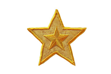 Obraz premium Golden star with intricate design, isolated on transparent background. Perfect for award or decorative purposes in various projects.