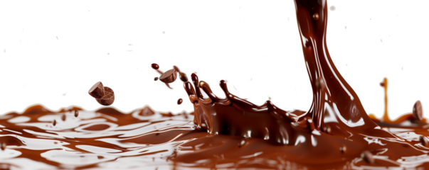 chocolate splash isolated on white