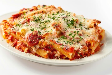Satisfying Baked Ziti with Sweet Italian Sausage and Mozzarella