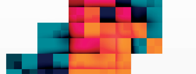 Dynamic colorful squares background. Vector Illustration For Wallpaper, Banner, Background, Card, Book Illustration, landing page