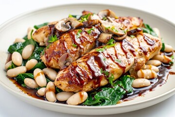Balsamic Chicken with White Beans and Spinach Flavor Extravaganza