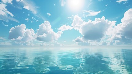 The vastness of the sky and ocean