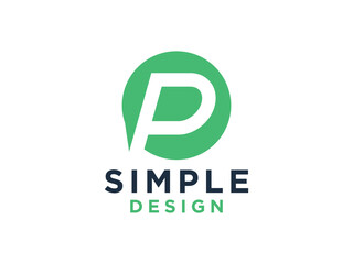 Letter P logo design template.