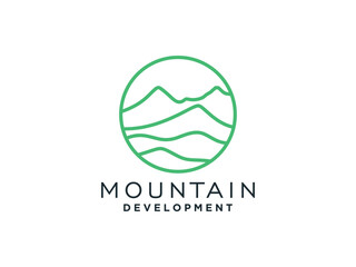 Mountain Logo, Mountain modern style.