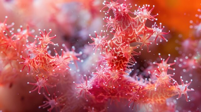 Fascinating tactile sensations captured in a close up image of Dendronephthya s Spiky Soft Corals