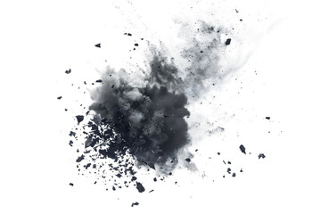 Obraz premium Dense Smoke Explosion Effect for Powerful Imagery Isolated on Transparent Background