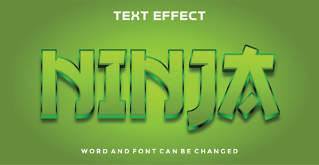 Ninja editable text effect © sunardi