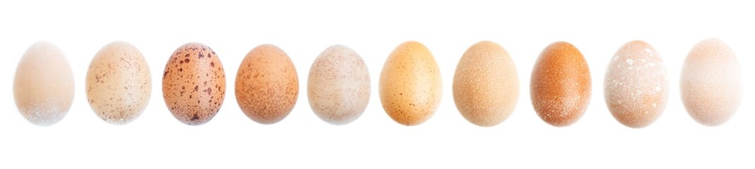 Set of Chicken egg isolated on white background, Raw food, Food ingredient