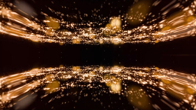 Bokeh Lights Stars Mirrored Looped Background 4K 1:1 16:9 9:16