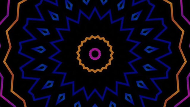 Waves of love colorful 3d seamless psychedelic loop 4k art with abstract mandala pattern for new age dmt lsd spiritual awakening and opening chakra virtual video animation background 