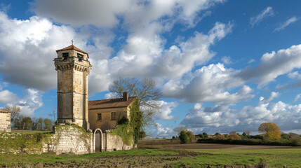 Historic tower and country house in Charente Maritime, France