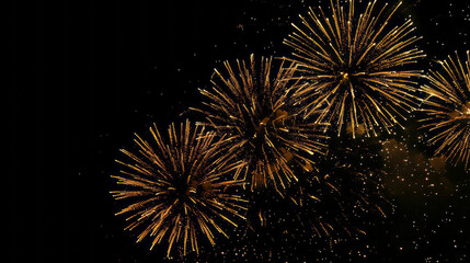 Stunning display of vivid fireworks against the night sky